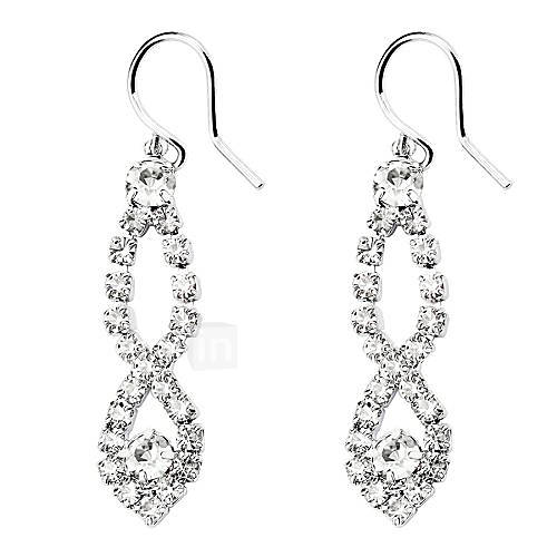 Ginasy Eye Shaped Claw Chain Drill Earring