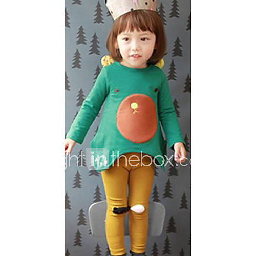 Girls Cartoon Lovely Long Sleeve Clothing Sets