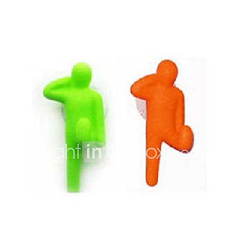 Resin Sportsman Shaped Robe Hook, Random Color, W4cm x L9cm x H2cm