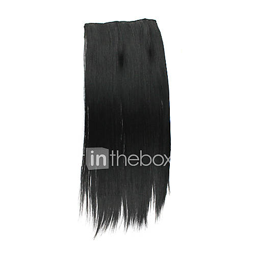 Black Staight Synthetic Clip In Hair Extension