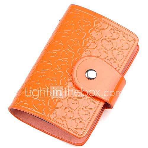 Womens Fashion Patent Leather Card Holders Case