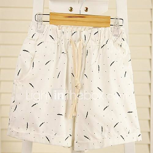 Womens Korean Printing Slim Was Thin Shorts