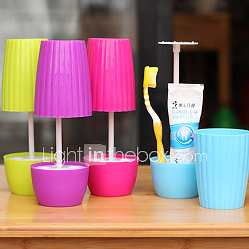 Lamp Shaped Polyester Toothbrush Holder Random Colour, L23cm x W8.6cm x H8.6cm