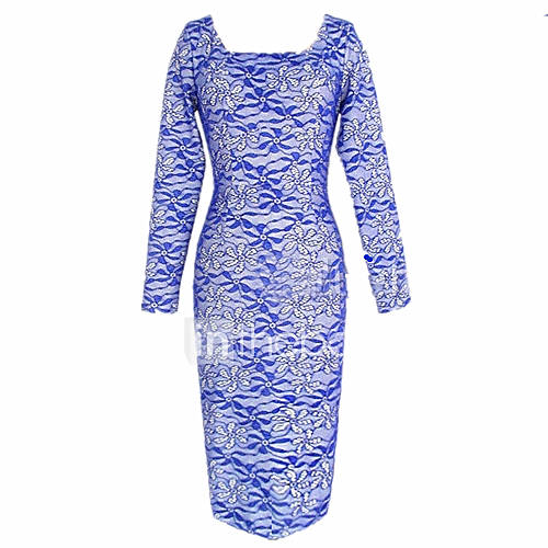 MS Blue Lace Slim Fit Dress