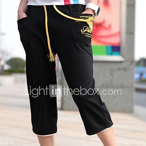 Mens Fashion Casual Cropped Letter Printing Sports Shorts
