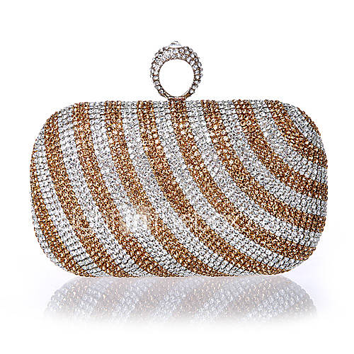 Freya WomenS Fashion Diamond Banquet Bag(Gold)