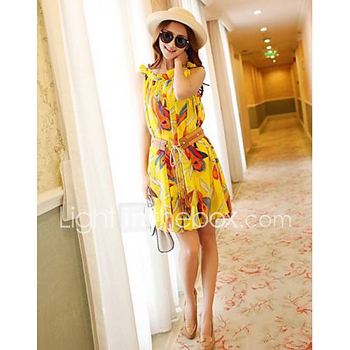 Womens Fashion Sleeveless Beach Dress