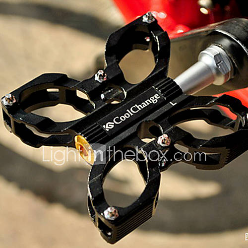 CoolChange Aluminum Alloy Black Anti slip Biycle/Bike Pedal