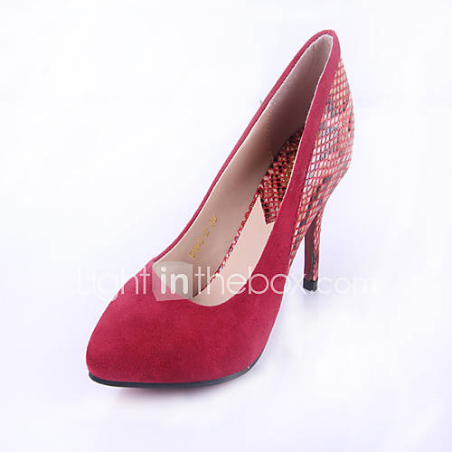 Womens Simple Splice High Heeled Shoes(Red)