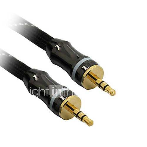 C Cable AUX 3.5mm M/M Audio Cable Black Net Plated(5M)
