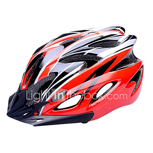 FJQXZ EPSPC Red and Black Integrally molded Cycling Helmet(18 Vents)