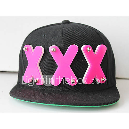 Unisex Crystal Flat Ledge Hat With Alphabet XXX