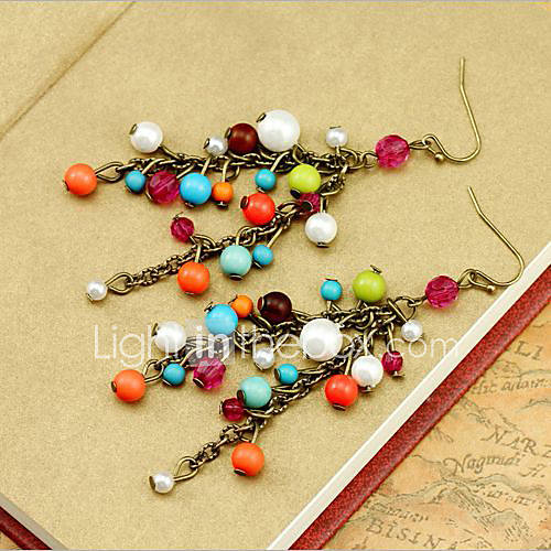 Ginasy Colorful Rosary Earring