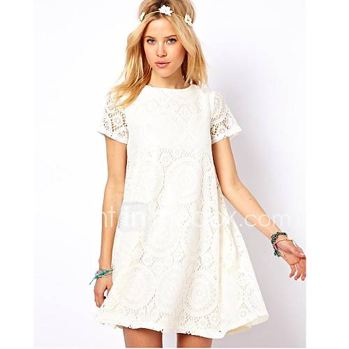 Women Short Sleeved Summer New Ladies Temperament Strapless Dress