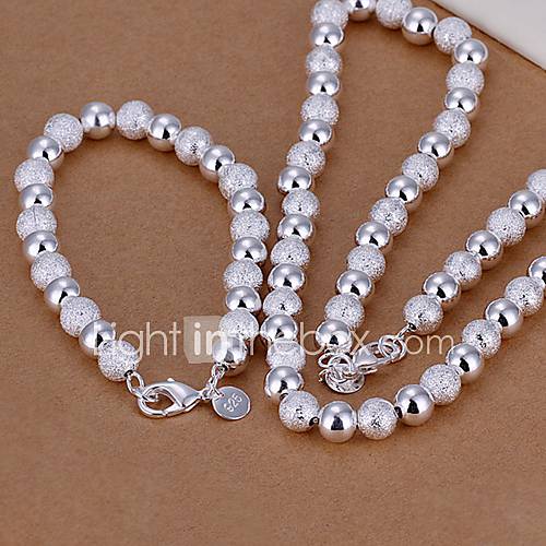 Oyami Cuprum Silvering Bracelet Necklace Suit LKNSPCS056