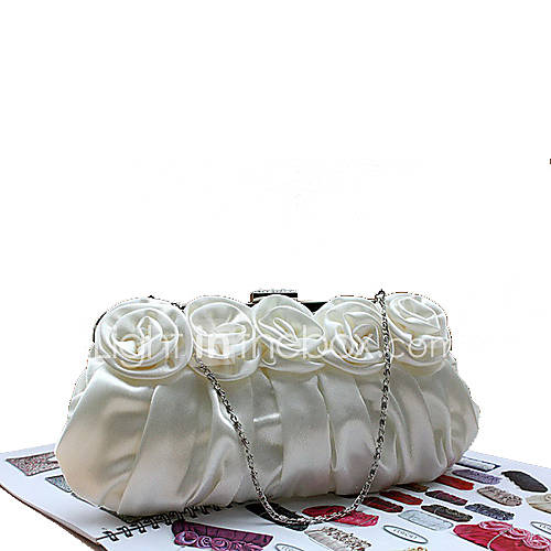 Kaunis WomenS Fashion Delicate Satin Bag(Cream)