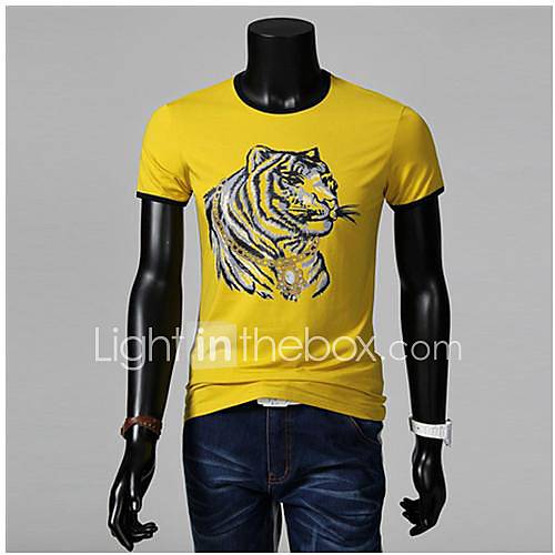 Mens Casual Fashion Short Sleeve Print T Shirt