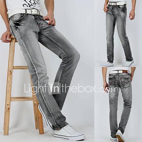 Mens Fashion Style Straight Keep Slim Jeans