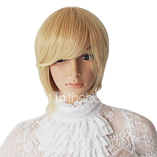 14Inch Blonde Color Synthetic Fashion Lady Wig With Adjustable Size Cap