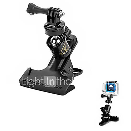 HGYBEST Clamp Mount Adapter for GoPro HD Hero3 / HERO3 / HERO2 / Cameras / Flashlight   Black