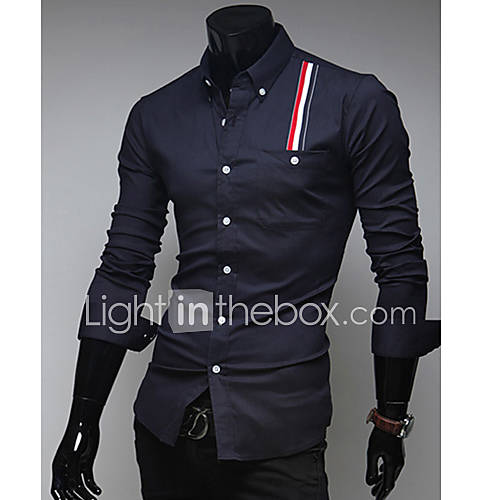 MSUIT MenS Fashion Long Sleeve Shirt Z9119