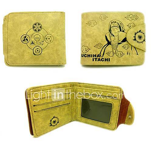 Naruto Itachi Uchiha Leather Wallet Cosplay Accessory