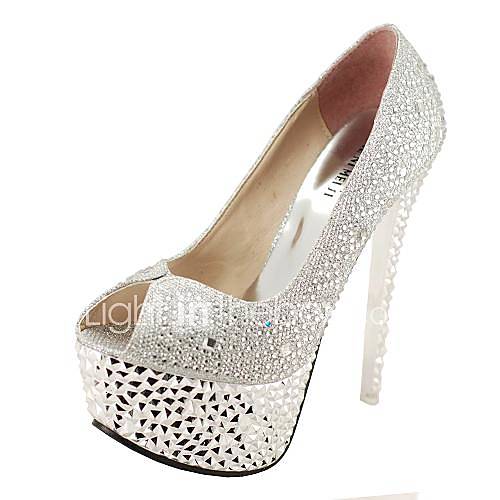 Womens Stiletto Heel Platform Pumps/Heels with Rhinestone Shoes(More Colors)