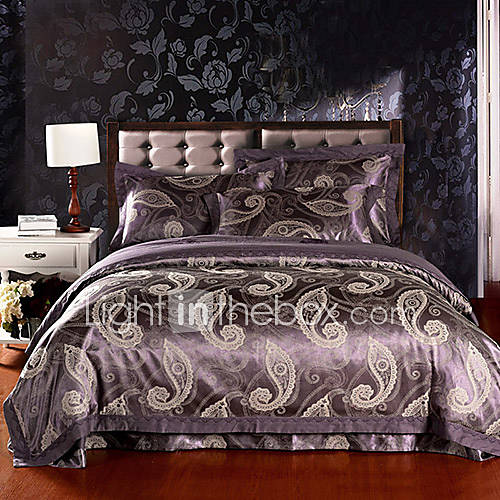 Mankedun Agilawood Jacquard Silk Floss 4 PCS Set Bedding