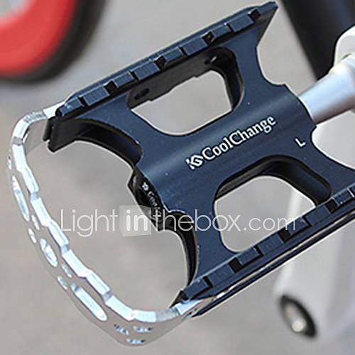 CoolChange Aluminum Alloy Black Mountain Bike Pedal with Reflectors