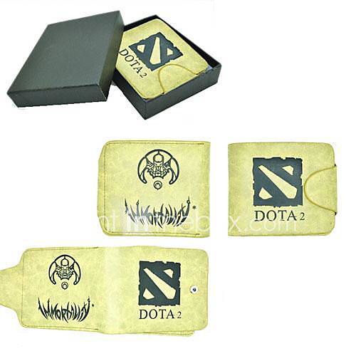 Online Game DotA Leather Wallet Cosplay Accessaries