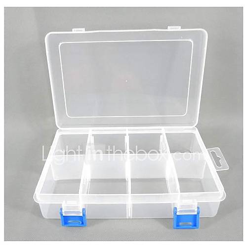 Plastic 8 Compartments Transparent Storage Case