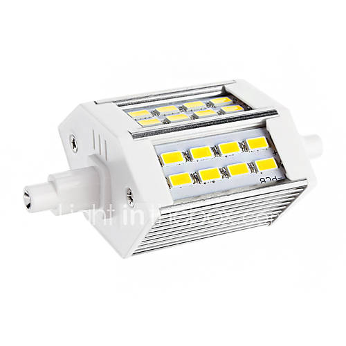 Dimmable R7S 5W 24xSMD 5730 1200LM 2800 3000K Warm White Light LED Corn Bulb(AC 110 130V)