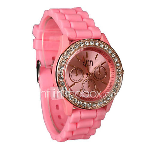 Loveshow Elegant Eco Friendly Silica Gel Quartz Watch R13008BSW