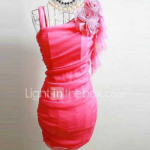 New Korean Slim Thin Sexy Party Dress Strapless Strap Chiffon Dress