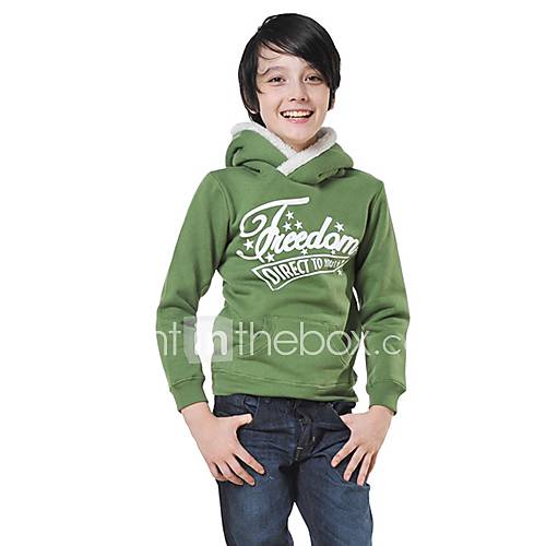 Boys Fleece Letter Pattern Casual Hoodies