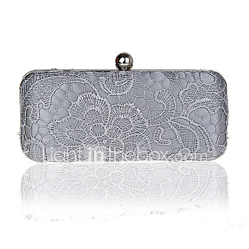 Jiminy Womens Top Grade Simple Lace Evening Clutch Bag(Light Gray)