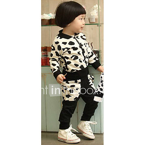 Boys Animal Print Casual Long Sleeve Clothing Sets