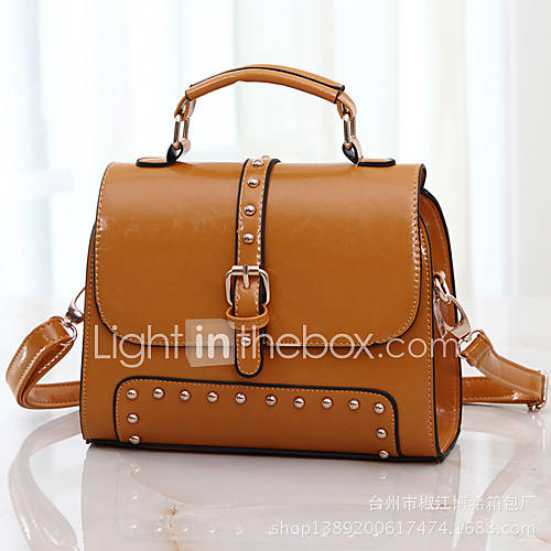 XIUQIU Womens Trendy Satchel Bag(Brown)