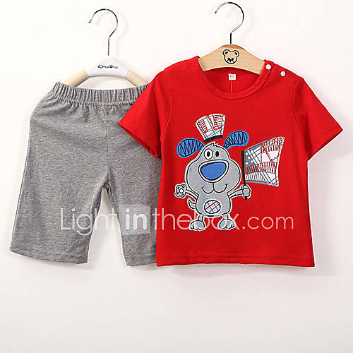 Boys Round Neck Casual Short Sleeve Clothing Sets