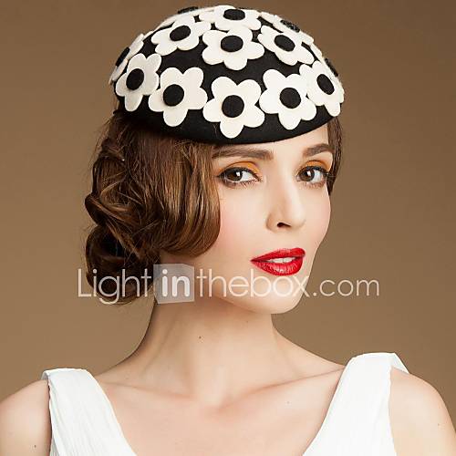 Beautiful Wool Women Party/ Outdoor /Casual Small Hat With Floral(More Colors)