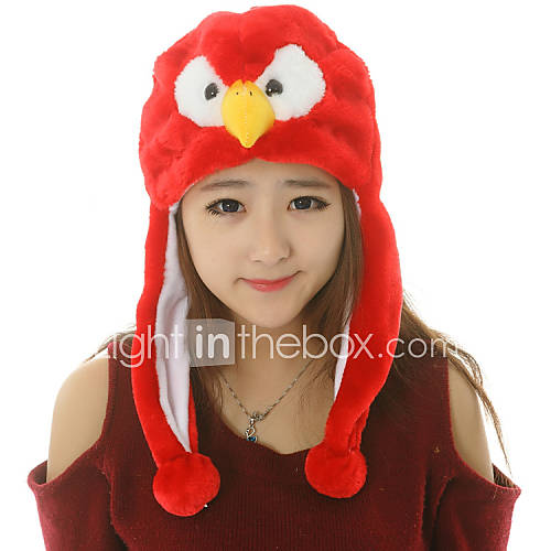 Unisex Cute Red Eagle Warm Fuzzy Kigurumi Aminal Beanie