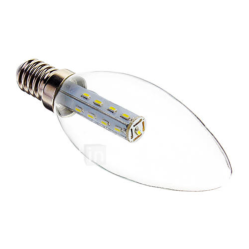 E14 2W 17x3014SMD 140 160LM 6000 6500K Cool White Light LED Candle Bulb (220V)