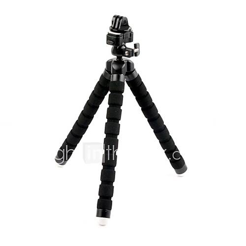 G 143 Black Fotopro 360 Degree Rotate Octopus Shape Flexible Sponge CNC Tripod for GoPro Hero 2/3/3