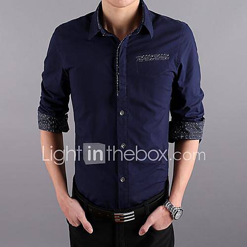 Men Age Season Leisure Fashion Men Cotton Long Sleeve Shirt