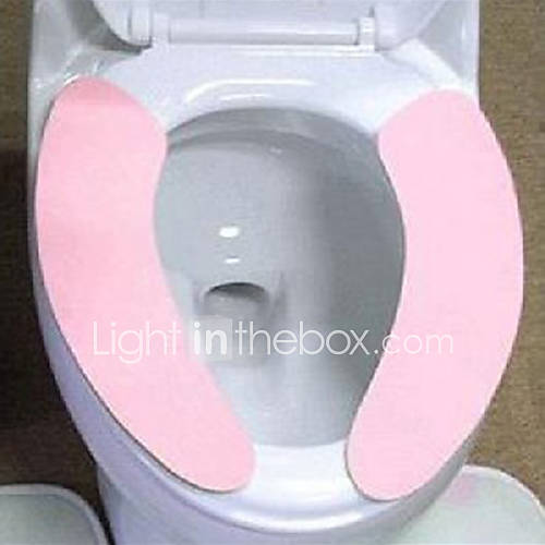 Polyester Sticky Type Toilet Cushie, L38.5cm x W10cm x H1cm