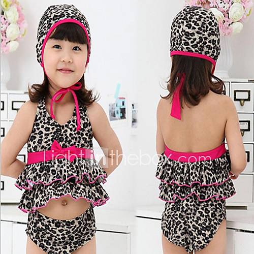 Baby Girls Leopard Two Pieces Swimsuit