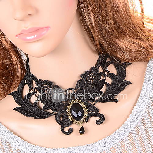 OMUTO Gothic Lolita Luxurious Palace Necklace (Black)