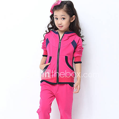 Girls Elegant Sport Hoodie Clothing Sets