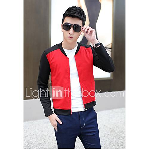 Shishangqiyi MenS Slim Fashion All Purpose Jacket(Red)