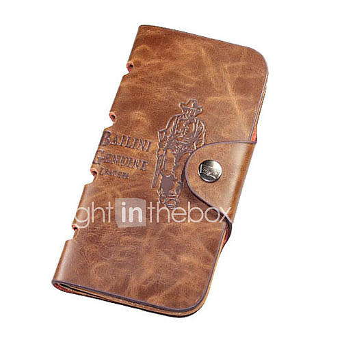 MUCHUANnew Stylish Mens Long Leather Wallet Pockets(Screen Color)
